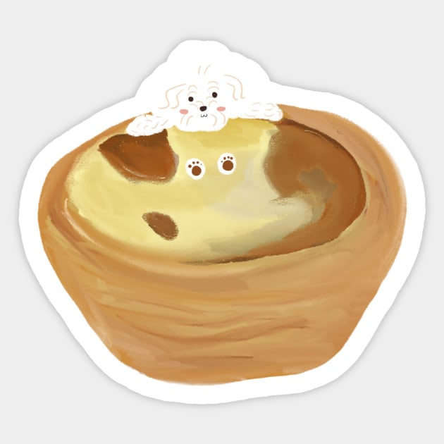 Cute Dog Pastry Sticker by PatternbyNOK